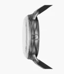 Emporio Armani Meccanico Skeleton Black Dial Black Leather Strap Watch For Men - AR60026
